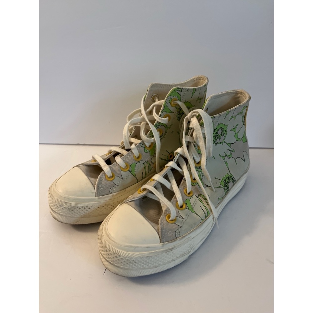 Converse All Star High Top Lift Floral Platforms Women’s Size 6